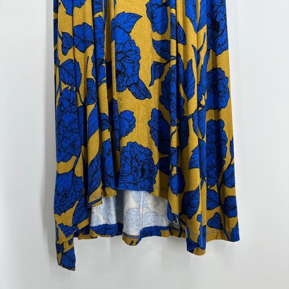3/$25 Motherhood Maternity Wrap Dress S Floral Print Dolman Sleeves Blue Jersey - Picture 6 of 7